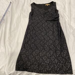 Sleeveless Black Lace Dress Size 8 Cocktail Party Dress Knee Length